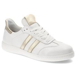 Białe Sneakersy Armodo Stylowe Sportowe Obuwie Damskie. Białe buty sportowe lifestyle Armodo, na wiosnę, bez wzorów, z materiału, bez zapięcia. Za 368.99 zł.