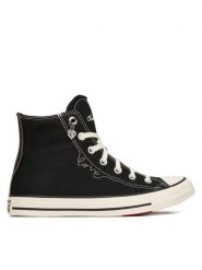 Converse Trampki Chuck Taylor All Star Hearts A19056C Czarny. Czarne trampki Converse, bez wzorów, z materiału, retro, bez zapięcia. Za 379.99 zł.