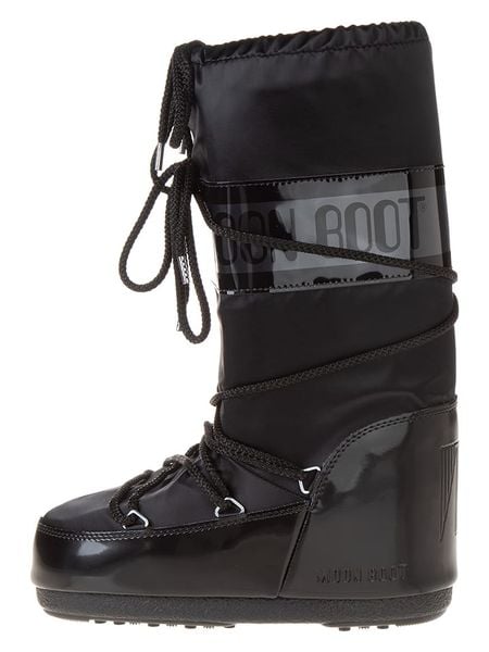 Moon Boot Kozaki zimowe "Icon Glance" w kolorze czarnym rozmiar: 27-30. Czarne kozaki Moon Boot, na zimę, bez wzorów, eleganckie, bez obcasa, bez zapięcia. Za 568.34 zł.