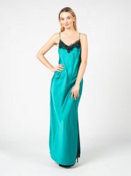 Pinko Sukienka "Arneis" | 101411 A0VB | Kobieta | Zielony. Zielone sukienki Pinko, bez wzorów, z koronki, bez kołnierzyka, bez ramiączek, maxi, dopasowane. W wyprzedaży za 419.00 zł.