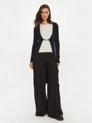 Sisley Kardigan 1WTHM6021 Czarny Slim Fit. Czarne swetry Sisley, m, bez wzorów, z syntetyku, bez ramiączek. Za 229.99 zł.