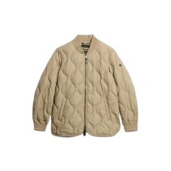 Damska kurtka puchowa Superdry. Brązowe kurtki Superdry, m, bez wzorów, z puchu, eleganckie, bez kaptura. Za 488.60 zł.