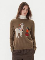 Weekend Max Mara Sweter Nitra 2525366292 Brązowy Regular Fit. Brązowe swetry Weekend Max Mara, s, bez wzorów, z syntetyku, bez ramiączek. Za 979.99 zł.