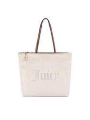 Juicy Couture Torebka BIJXT8692WZC Beżowy. Brązowe torebki klasyczne Juicy Couture, bez wzorów, z materiału, bez dodatków. Za 439.99 zł.