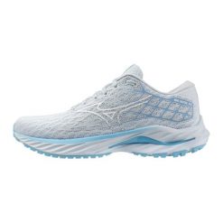 Buty do biegania damskie Mizuno Wave Inspire 20. Białe buty do biegania Mizuno, bez wzorów, bez zapięcia, do biegania, mizuno wave. Za 709.99 zł.