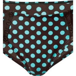 Figi bikini bonprix ciemnobrązowo-morski w groszki. Bikini marki 4f. Za 24.99 zł.
