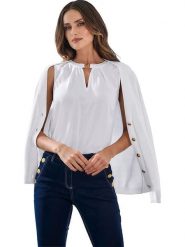 Heine Top w kolorze białym rozmiar: 42. Białe topy Heine, bez wzorów, z wiskozy, bez kołnierzyka, bez ramiączek. Za 34.99 zł.