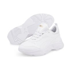 Buty damskie sportowe Puma CASSIA SL. Białe buty sportowe lifestyle Puma, bez wzorów, z gumy, sportowe, bez zapięcia. Za 359.99 zł.
