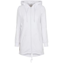 Parka Dresowa Dla Kobiet. Białe płaszcze BUILD YOUR BRAND, m, bez wzorów, z dresówki, sportowe, bez kaptura. Za 199.99 zł.