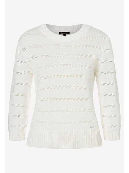 More & More Sweter w kolorze kremowym rozmiar: 42. Brązowe swetry More & More, bez wzorów, z bawełny, bez ramiączek. Za 118.28 zł.