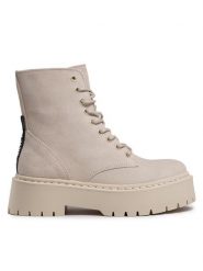 Steve Madden Trapery Skylar SM11001184-03002-846 Beżowy. Brązowe traperki Steve Madden, bez wzorów, ze skóry, bez obcasa, bez zapięcia. Za 699.99 zł.