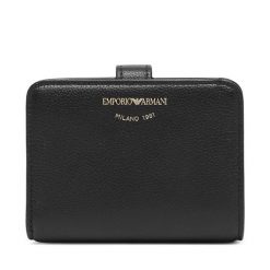 Portfel Emporio Armani. Czarne portfele Emporio Armani, bez wzorów. Za 894.99 zł.
