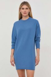 Marella sukienka wełniana kolor niebieski mini oversize. Niebieskie sukienki Marella, l, bez wzorów, z wełny, bez kołnierzyka, bez ramiączek, mini, oversize. Za 1,149.90 zł.
