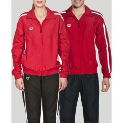 Kurtka ortalionowa wiatrówka unisex Arena Prival. Czerwone kurtki przejściowe sportowe Arena, bez wzorów, bez kaptura. Za 59.99 zł.
