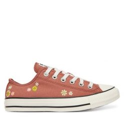 Trampki Converse. Brązowe trampki Converse, bez wzorów, retro, bez zapięcia. Za 349.99 zł.