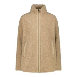 Bluza polarowa damska CMP 35P3846 Long Teddy Highloft. Brązowe bluzy bez kaptura CMP, bez wzorów, z polaru, bez kaptura. Za 349.99 zł.