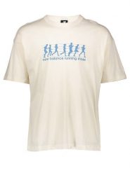 New Balance Koszulka w kolorze kremowym rozmiar: XL. Brązowe t-shirty sportowe New Balance, xl, bez wzorów, z bawełny, bez ramiączek, outdoorowe. Za 70.90 zł.