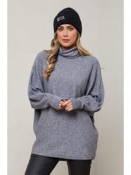 Plus Size Company Golf "Milla" w kolorze jasnoszarym rozmiar: 42. Szare swetry Plus Size Company, plus size, bez wzorów, z kaszmiru, klasyczne, plus size, bez ramiączek. Za 141.52 zł.