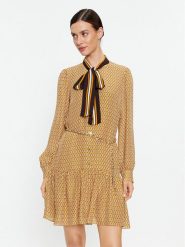 MICHAEL Michael Kors Sukienka codzienna MF381NYAR4 Żółty Slim Fit. Żółte sukienki MICHAEL Michael Kors, na co dzień, s, bez wzorów, z wiskozy, bez kołnierzyka, bez ramiączek, proste. Za 1,029.00 zł.
