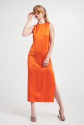 Sukienka maxi Ellie SAMSØE SAMSØE. Sukienki Samsøe & Samsøe, m, bez wzorów, bez kołnierzyka, bez ramiączek, maxi. W wyprzedaży za 399.50 zł.