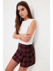 Trendyol Spódnica w kolorze czarno-czerwonym rozmiar: 38. Czarne spódnice Trendyol, na co dzień, bez wzorów, midi, proste. Za 56.99 zł.