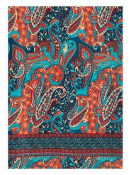 Aller Simplement Szal w kolorze niebiesko-pomarańczowym - 180 x 50 cm rozmiar: 180x50 cm. Niebieskie szaliki i kominy Aller Simplement, bez wzorów, z materiału. Za 17.99 zł.