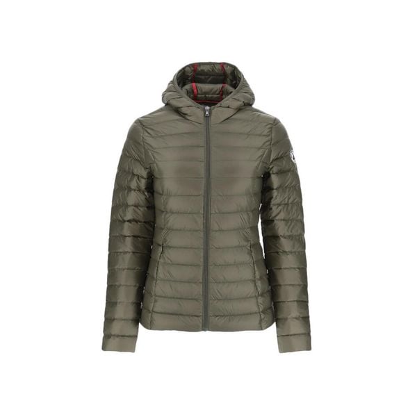 Damska kurtka z kapturem JOTT Nico Noos. Zielone kurtki jott, bez wzorów, z puchu, z kapturem. Za 404.99 zł.