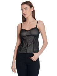 Vive Maria Top "Sweet Boudoir" w kolorze czarnym rozmiar: S. Czarne topy Vive Maria, s, bez wzorów, z koronki, bez kołnierzyka, bez ramiączek. Za 101.23 zł.