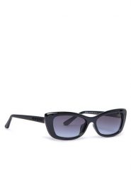 Guess Okulary przeciwsłoneczne GU00156-H Czarny. Czarne okulary przeciwsłoneczne Guess, z aplikacjami, z tworzywa sztucznego, plastikowe. Za 249.99 zł.