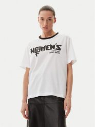 Munthe T-Shirt Flisha 251111525166 Biały Loose Fit. Białe t-shirty Munthe, bez wzorów, z bawełny, bez kołnierzyka, bez ramiączek. Za 189.99 zł.