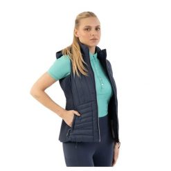 Damska kurtka bez rękawów z kapturem ANKY ATC261001. Niebieskie kurtki ANKY, l, bez wzorów, z materiału, eleganckie, z kapturem. Za 595.30 zł.
