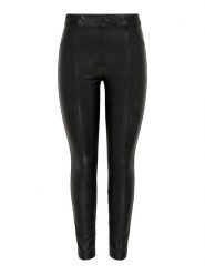 ONLY Legginsy "Jessie" w kolorze czarnym rozmiar: L. Czarne legginsy ONLY, bez wzorów, ze skóry. Za 114.17 zł.
