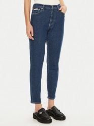 Calvin Klein Jeans Jeansy J20J224520 Granatowy Mom Fit. Niebieskie jeansy Calvin Klein Jeans, bez wzorów, z bawełny. Za 239.99 zł.