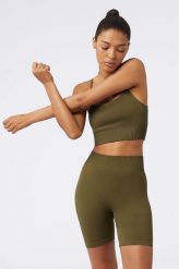Etam szorty ACTIVE - CYCLISTE damskie kolor zielony gładkie high waist. Zielone szorty Etam, bez wzorów, z dzianiny. W wyprzedaży za 77.99 zł.