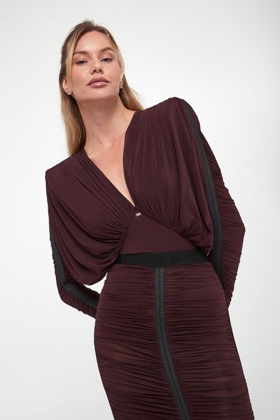 Body damskie marszczone ELISABETTA FRANCHI. Body i gorsety Elisabetta Franchi, bez wzorów, bez ramiączek. Za 2,299.00 zł.