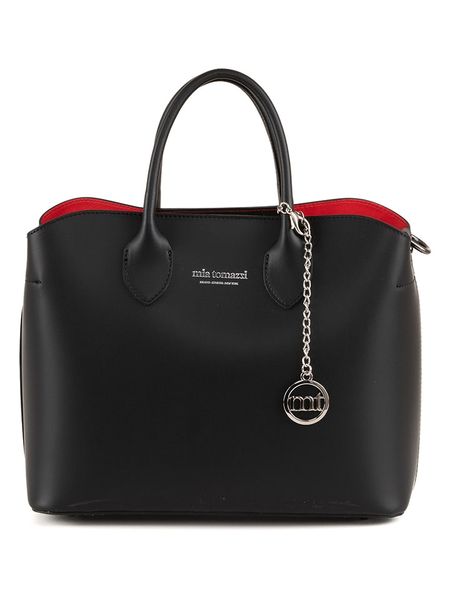 Mia Tomazzi Skórzana torebka w kolorze czarnym - 32 x 26 x 16 cm rozmiar: onesize. Czarne torebki klasyczne Mia Tomazzi, bez wzorów, z materiału, przez ramię, bez dodatków. Za 389.08 zł.