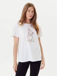 Liu Jo T-Shirt MF5412 JS923 Biały Regular Fit. Białe t-shirty Liu Jo, l, bez wzorów, z bawełny, bez kołnierzyka, bez ramiączek. Za 219.99 zł.
