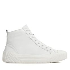 Trampki Caprice. Białe trampki Caprice, bez wzorów, bez zapięcia. Za 259.99 zł.