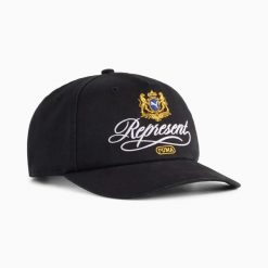 Czapka z daszkiem unisex Puma REPRESENT czarna 02660001. Czarne czapki z daszkiem Puma, bez wzorów, eleganckie. Za 156.99 zł.