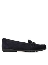 Geox Mokasyny D Annytah Moc A D84BMA 00032 C4007 Czarny. Niebieskie mokasyny Geox, bez wzorów, z nubiku. Za 359.99 zł.
