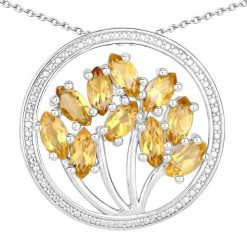 Rafaela Donata Łańcuszek Tree of Life Srebro wysokiej próby Srebrny Naszyjniki 1 ct Damski. Szare naszyjniki Rafaela Donata, z materiału, z cytrynem, srebrne. Za 389.99 zł.