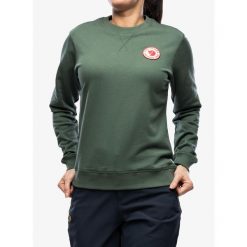 Bluza bawełniana damska Fjallraven 1960 Logo Badge Sweater W. Zielone bluzy FJÄLRÄVEN KANKEEN, xs, bez wzorów, z bawełny, bez kaptura. Za 413.99 zł.