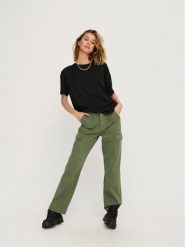 ONLY Spodnie materiałowe 15300976 Zielony Loose Fit. Zielone spodnie materiałowe ONLY, bez wzorów, z bawełny. Za 119.99 zł.