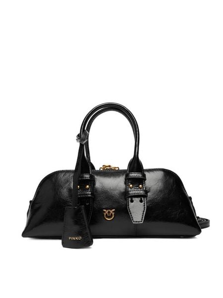 PINKO Torebka Bowling Bag Baguette AI 25-26 105334 A2VW Czarny. Czarne torebki klasyczne Pinko, bez wzorów, ze skóry, bez dodatków. Za 2,009.00 zł.