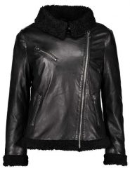 Apple of Eden Skórzana kurtka w kolorze czarnym rozmiar: 42. Czarne kurtki Apple of Eden, bez wzorów, ze skóry, bez kaptura. Za 501.57 zł.