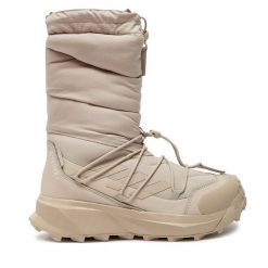 Śniegowce adidas. Brązowe śniegowce adidas, bez wzorów, bez zapięcia. Za 799.99 zł.