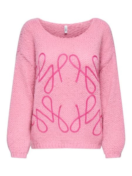 ONLY Sweter w kolorze jasnoróżowym rozmiar: S. Różowe swetry ONLY, s, bez wzorów, ze splotem, bez ramiączek. Za 126.75 zł.