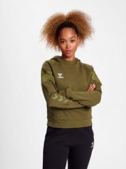 Sweatshirt bluza z kapturem dla kobiet Hummel Travel. Zielone bluzy Hummel, na wiosnę, xl, bez wzorów, z bawełny, klasyczne, bez ramiączek, z kapturem. Za 235.50 zł.