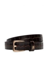 Tommy Hilfiger Pasek Damski Th Libre 2.5 Croc AW0AW17975 Brązowy. Brązowe paski Tommy Hilfiger, bez wzorów, ze skóry. Za 229.99 zł.