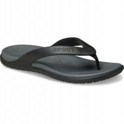 Japonki Dla Dorosłych Crocs Coast Flip. Czarne japonki Crocs, bez wzorów, z materiału. Za 139.99 zł.
